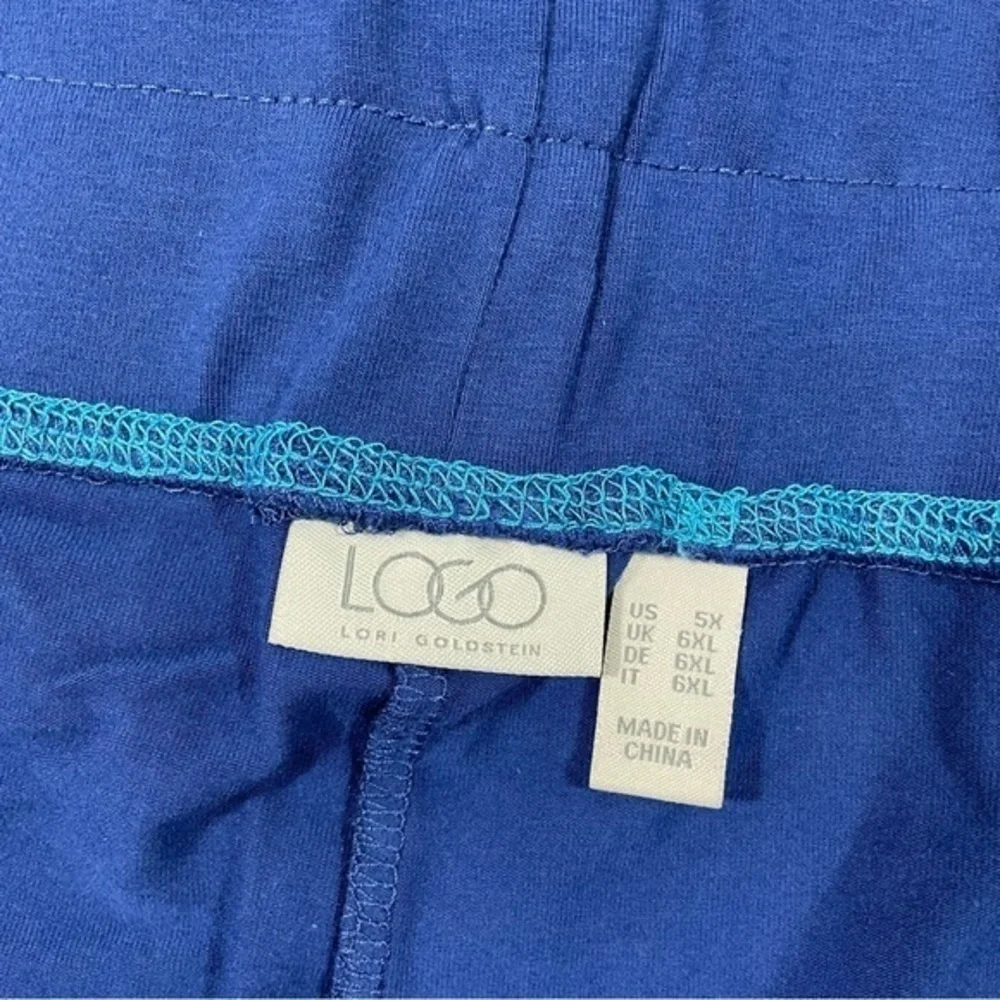 New Logo Lori Goldstein Layers Contrast Stitch Leggings 5X